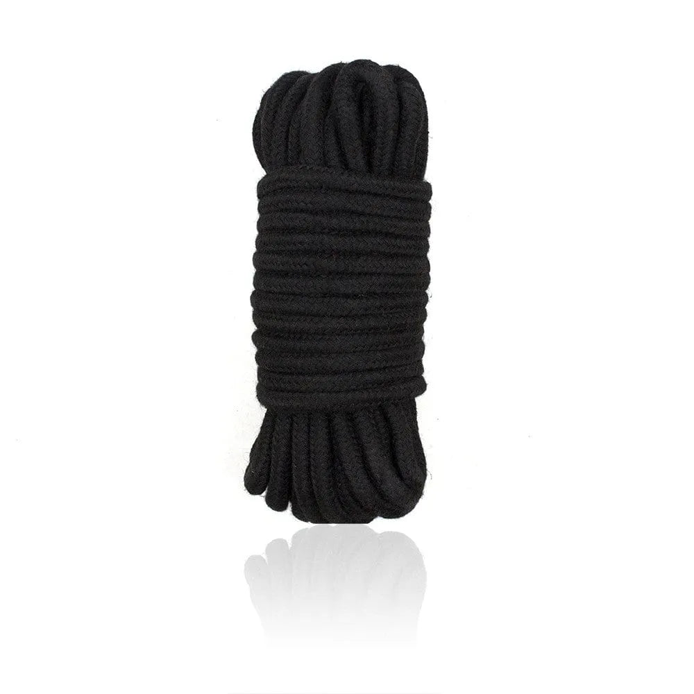 corde bondage noire coton 10m douce souple résistante sûre polyvalente sensuelle intime réutilisable naturelle discrète érotique