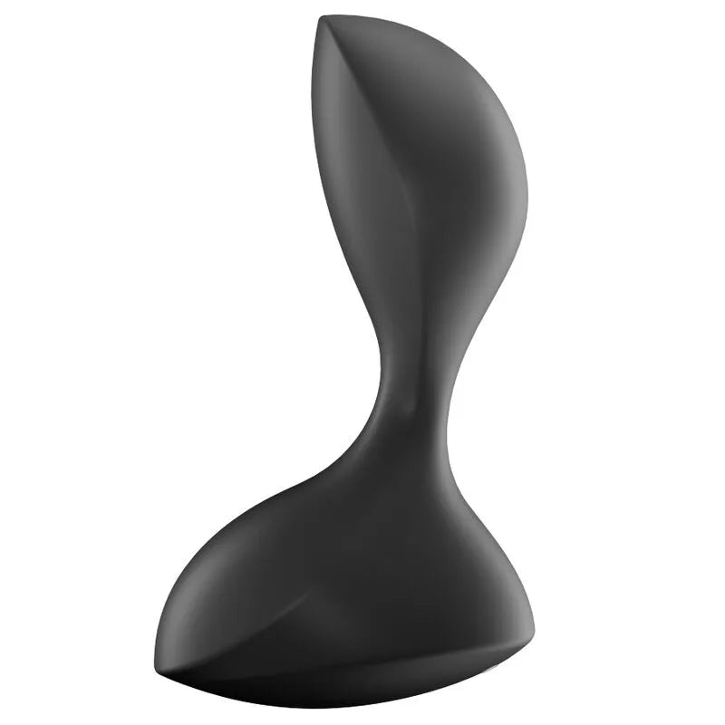 Bouchon vibrant en silicone noir, forme ergonomique, étanche IPX7, design unisexe, compatible application, vibrations puis...