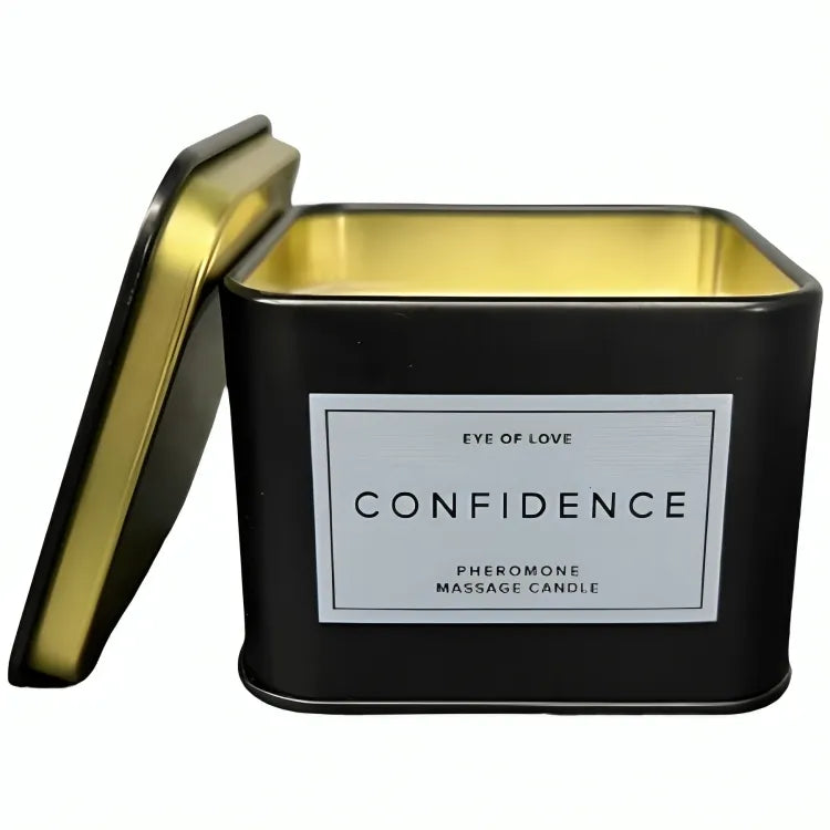 Bougie Massage Phéromones Homme Karité Naturel Musqué Jasmin Miel Huile Fondue Hydratante Sensuelle Végétalien Bioidentique Sans Cruauté Animale Relaxation Séduction