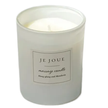 bougie massage ylangylang mandarine cire soja huile chaude nourrissante hydratante aphrodisiaque sensuelle intime relaxante peau douce rajeunissante