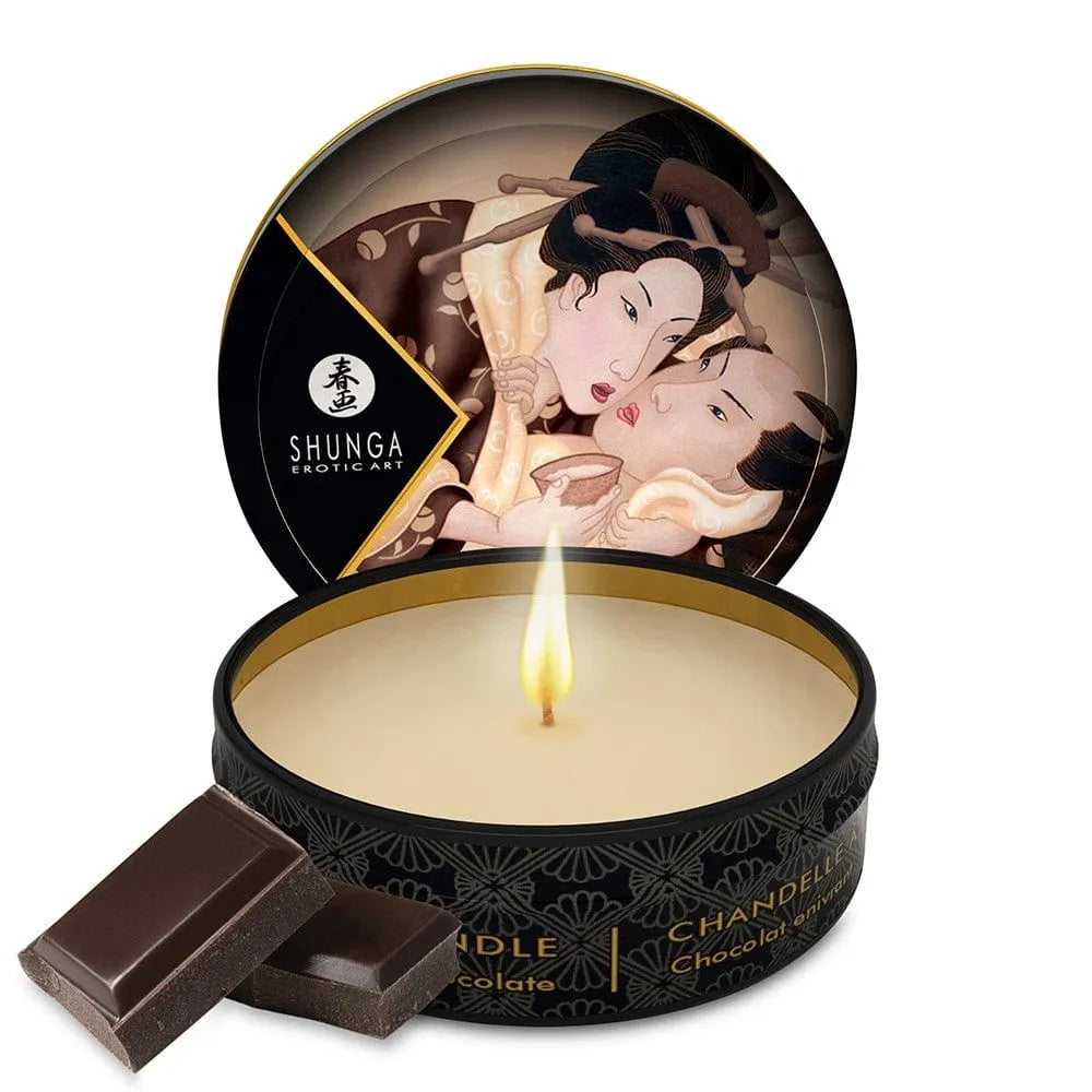 bougie massage chocolat mini trente millilitres huiles naturelles huile tiède peau soyeuse émolliente parfum subtil gourmand