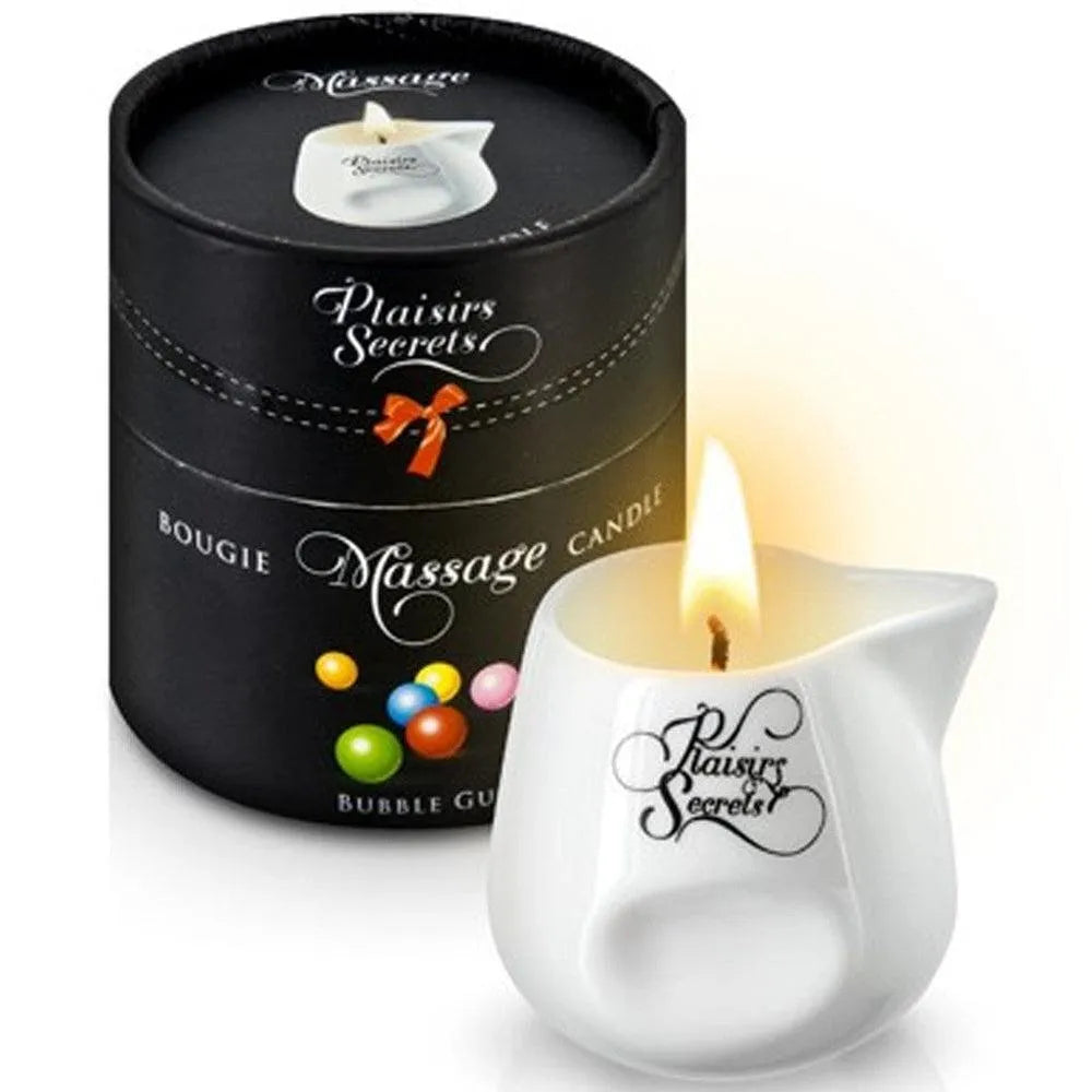 bougie massage cire végétale soyeuse adoucissante parfumée sucrée gourmande pot céramique bec verseur 80ml emballage soigné cadeau française certifiée européenne