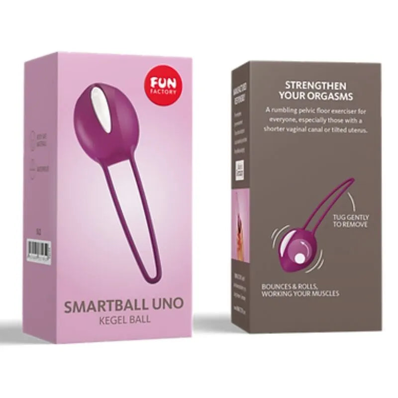 Boule Geisha silicone violette, ergonomique, avec cordon, pour entraînement Kegel débutantes, renforcement pelvien.