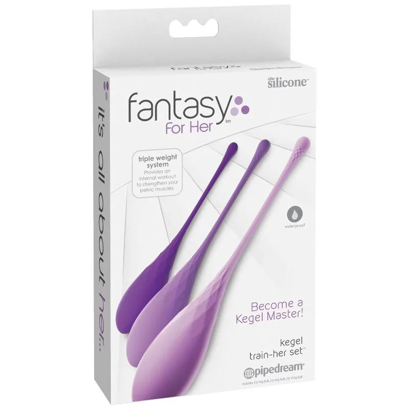 Boule de Geisha violette en silicone ergonomique, sans phtalates, pour tonification pelvienne, étanche et hypoallergénique.