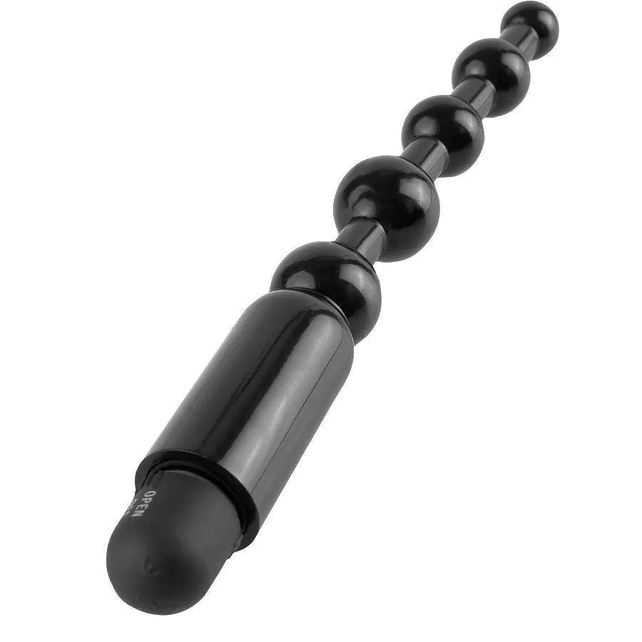 Boules anales noires en silicone, multivitesse, pointe effilée, arbre flexible, sans phtalates, hygiéniques.