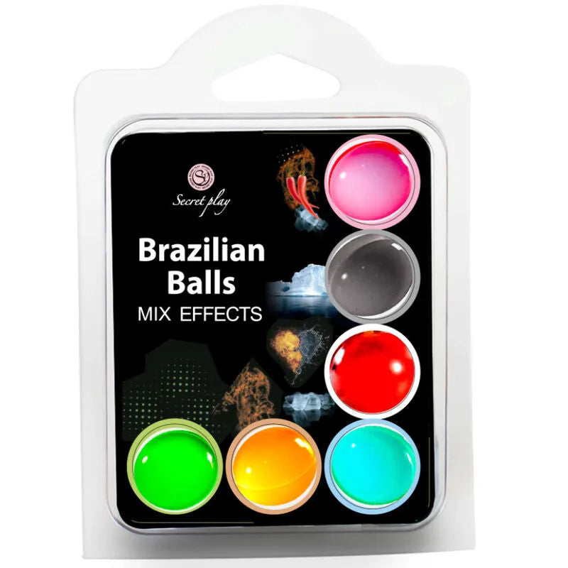 boules brésiliennes massage érotique sensuelles dissolvables huile parfumée triple effet chaud froid vibration aromatiques stimulation préliminaires usage prolongé six unités