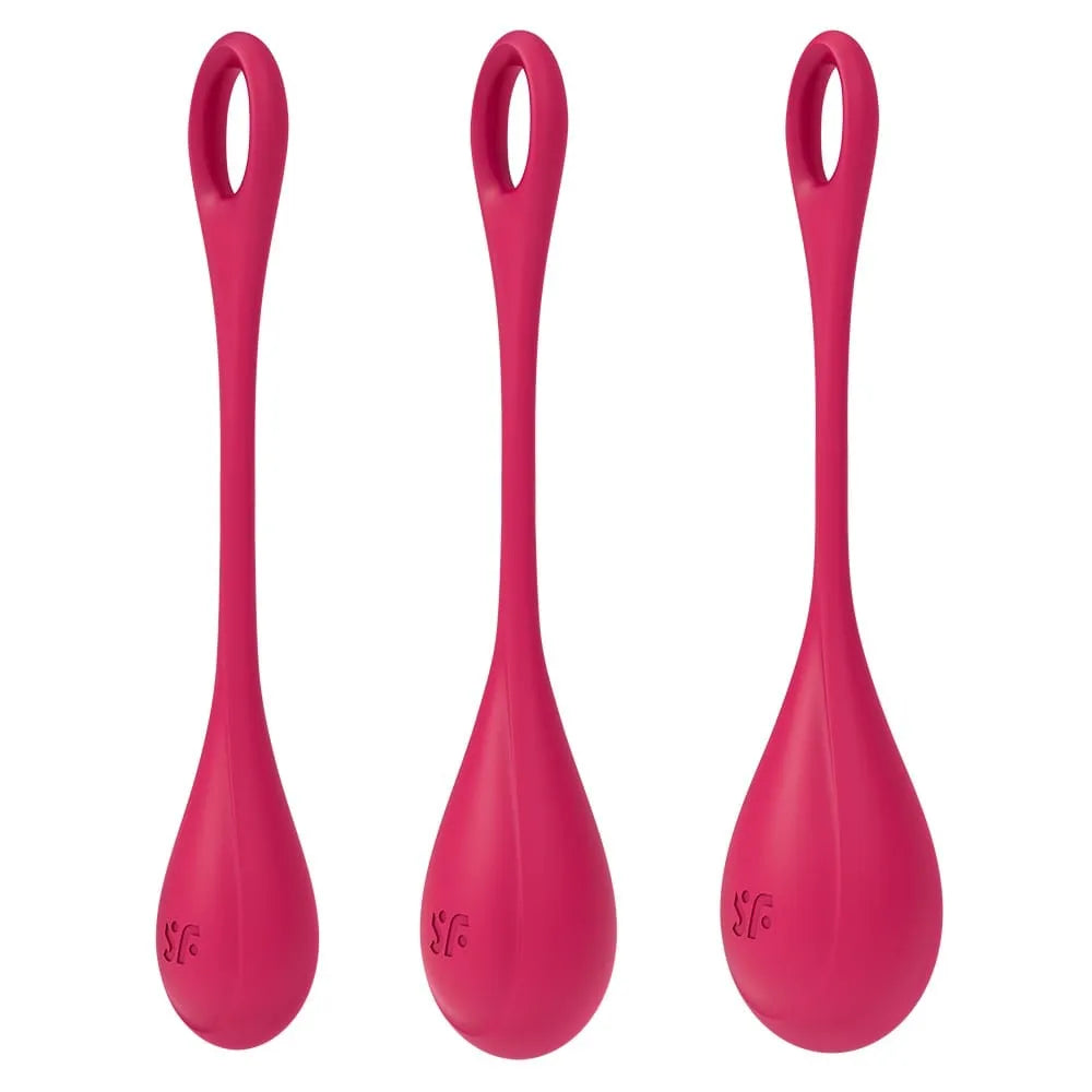 Ensemble trois boules geisha anales graduées tailles petite moyenne grande silicone médical hypoallergénique ultradoux anneau retenue sécurité renforcement périnée stimulation