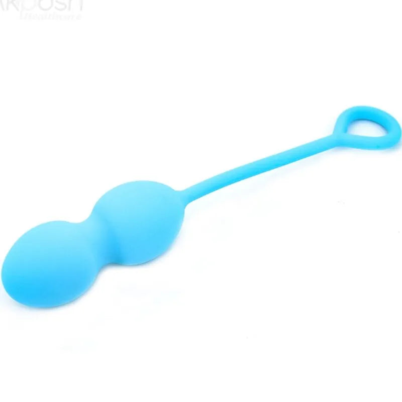 Boules de geisha en silicone bleu Armony, forme ergonomique, pour renforcement pelvien et bien-être intime.