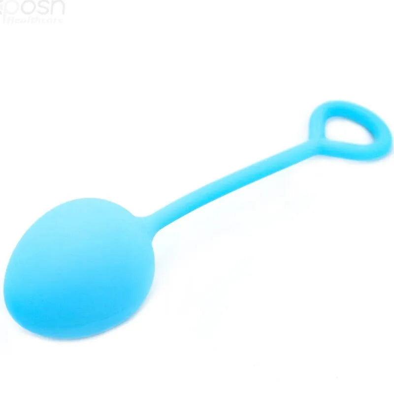 Boules de geisha en silicone bleu ergonomiques pour renforcement pelvien et bien-être intime.
