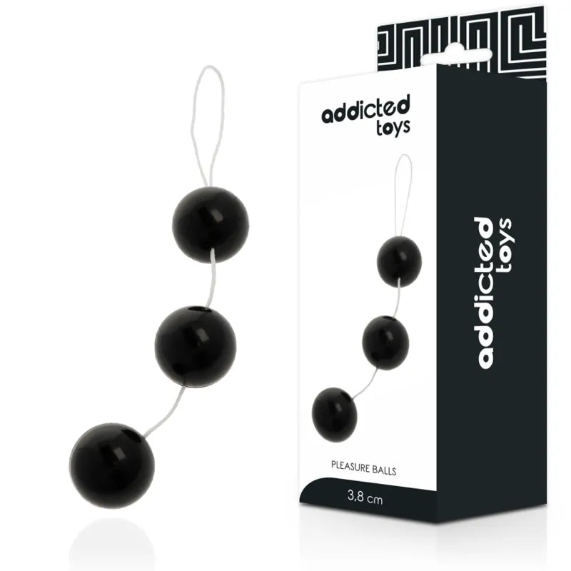 Boules Geisha noires en ABS, surface lisse, sans couture, avec cordon robuste, boîte de présentation élégante.
