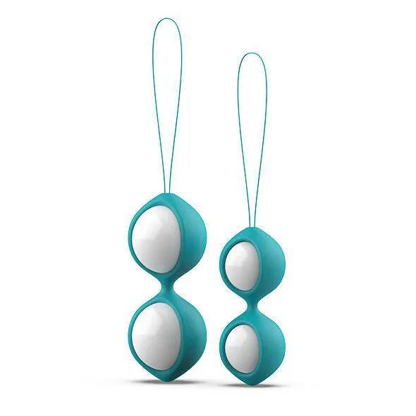 Boules de geisha bleues en silicone, deux tailles, cordes ergonomiques, pour entraînement pelvien et plaisir en couple.