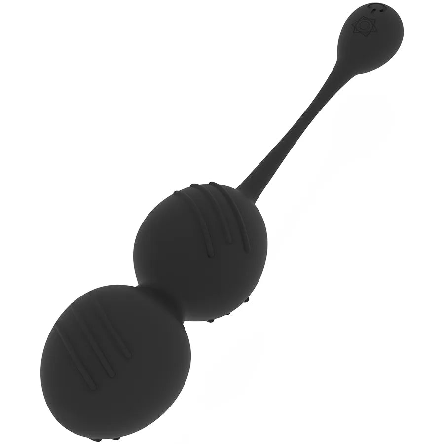 Boules Geisha noires en silicone médical, rechargeables, avec câble USB, pour renforcement pelvien et bien-être intime.