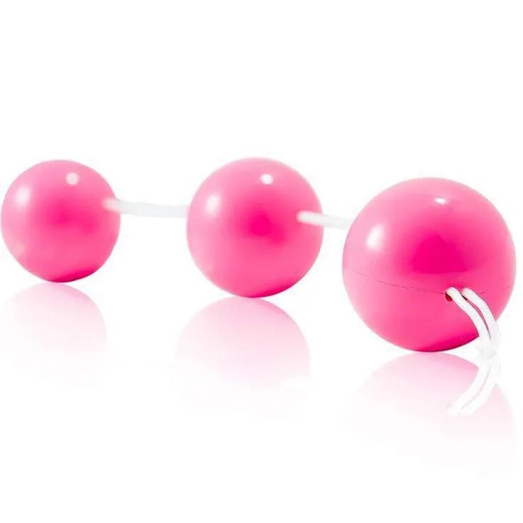 boules geisha roses ABS doux ergonomique triple ensemble cordon vingt centimetres anneau extraction diametre trentequatre millimetres stimulation vaginales anales confort