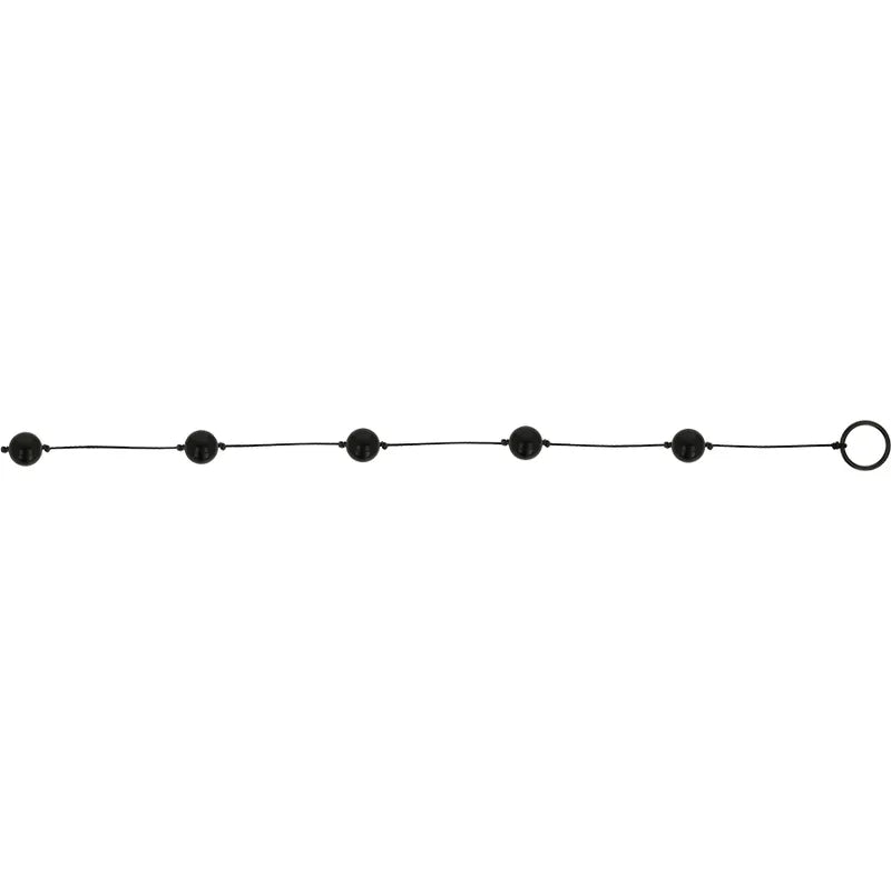Boules de Geisha noires en ABS sur corde nylon, hygiéniques, pour renforcement du plancher pelvien, sans parabens ni phtal...