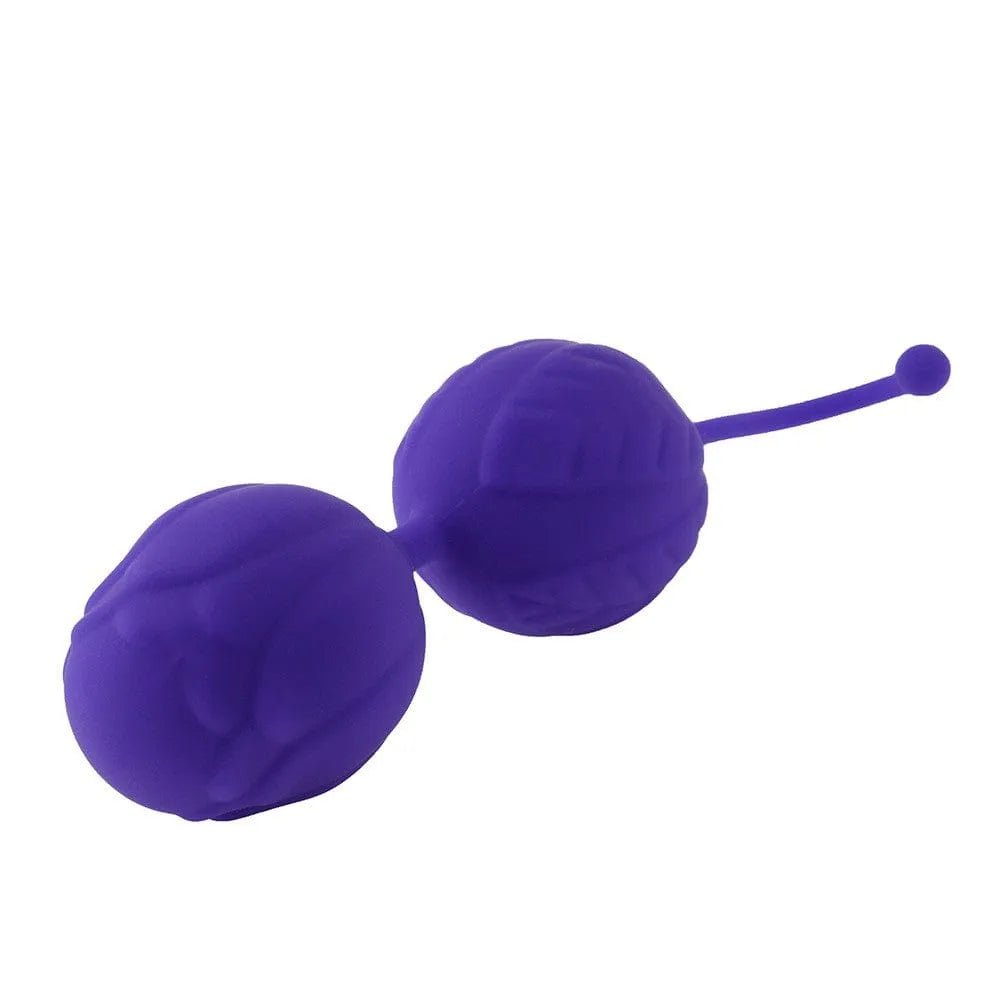 Boules de Geisha violettes en silicone souple avec bille intérieure, 17.5cm, étanches, pour stimulation et renforcement pé...
