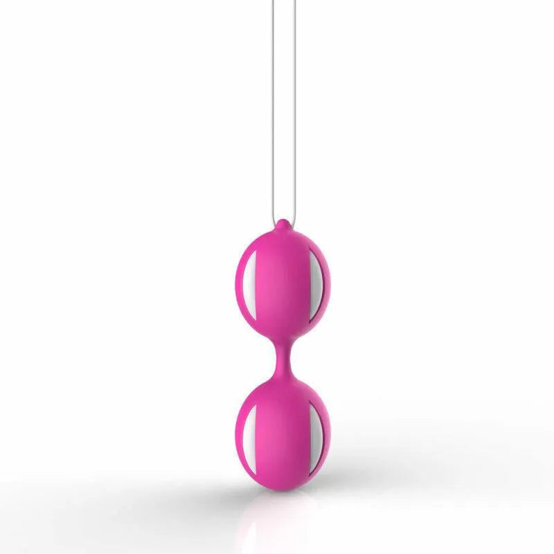 Boules Geisha Ohmama roses en silicone antiallergique, forme ergonomique, cordon de retrait sécuritaire.