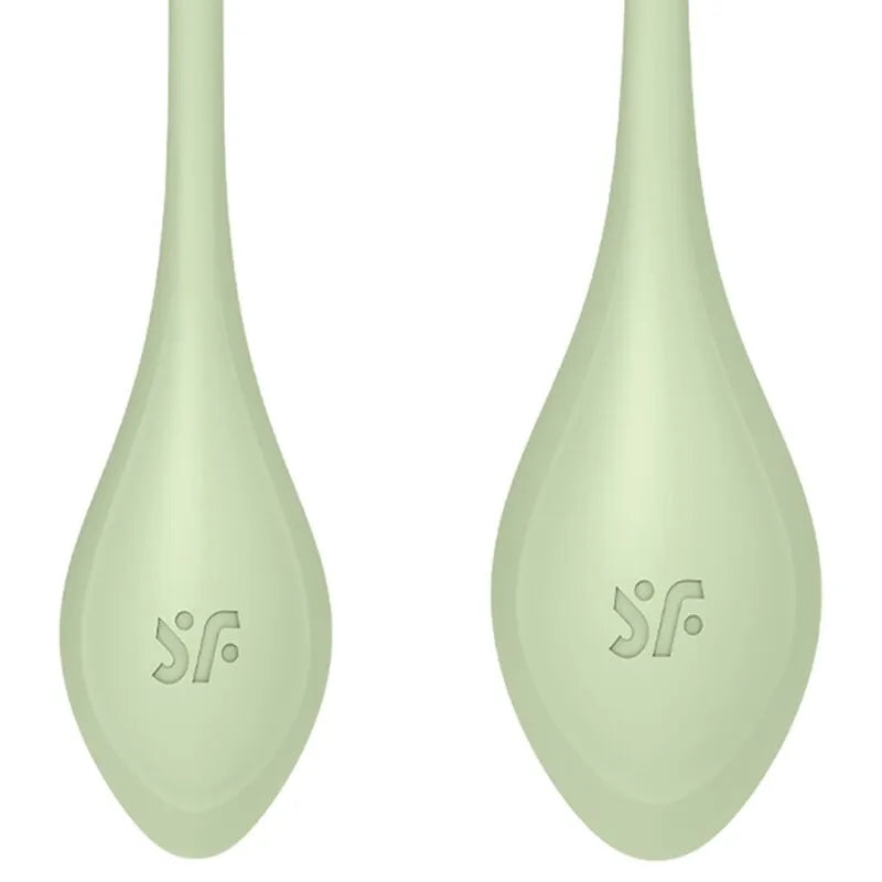 Boules Geisha vertes en silicone médical, trois tailles, design ergonomique avec anneau de retenue pour tonifier le planch...