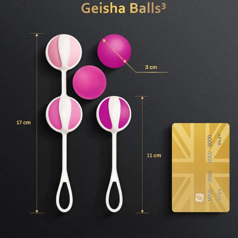 Boules de Geisha silicone médical, poids interchangeables, couleurs rose et violet, pour exercices Kegel, plancher pelvien.