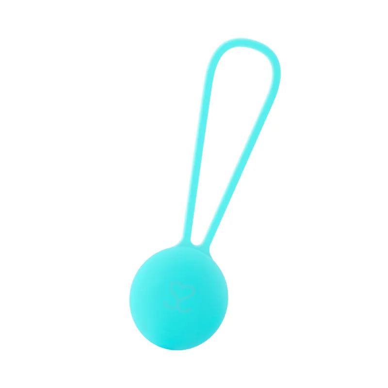 Boules Geisha en silicone bleu, ergonomiques, avec cordelette, pour tonification pelvienne et rééducation post-accouchement.