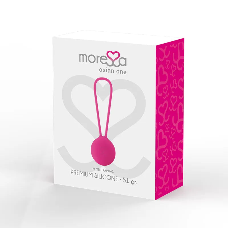 Boules Geisha roses en silicone hypoallergénique avec cordon, boîte blanche et rose, tonification pelvienne débutantes.