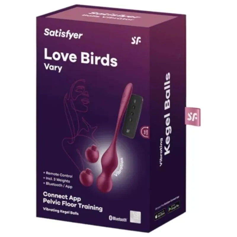 Boules Geisha vibrantes en silicone rose avec télécommande, connectées à l'application Satisfyer pour entraînement pelvien.