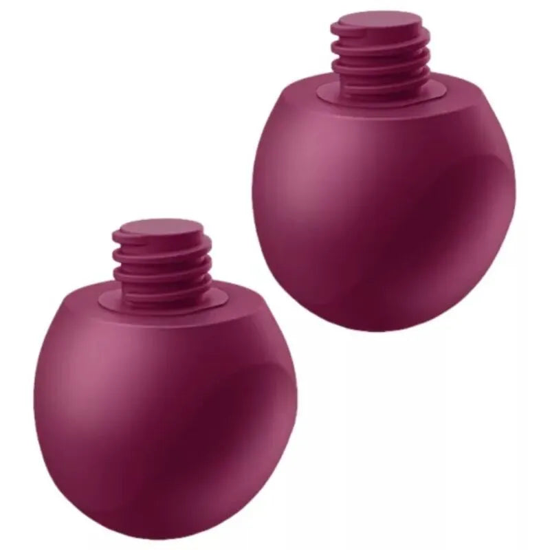 Boules Geisha vibrantes en silicone bordeaux, design ergonomique, connectées à l'application Satisfyer, 12 programmes.