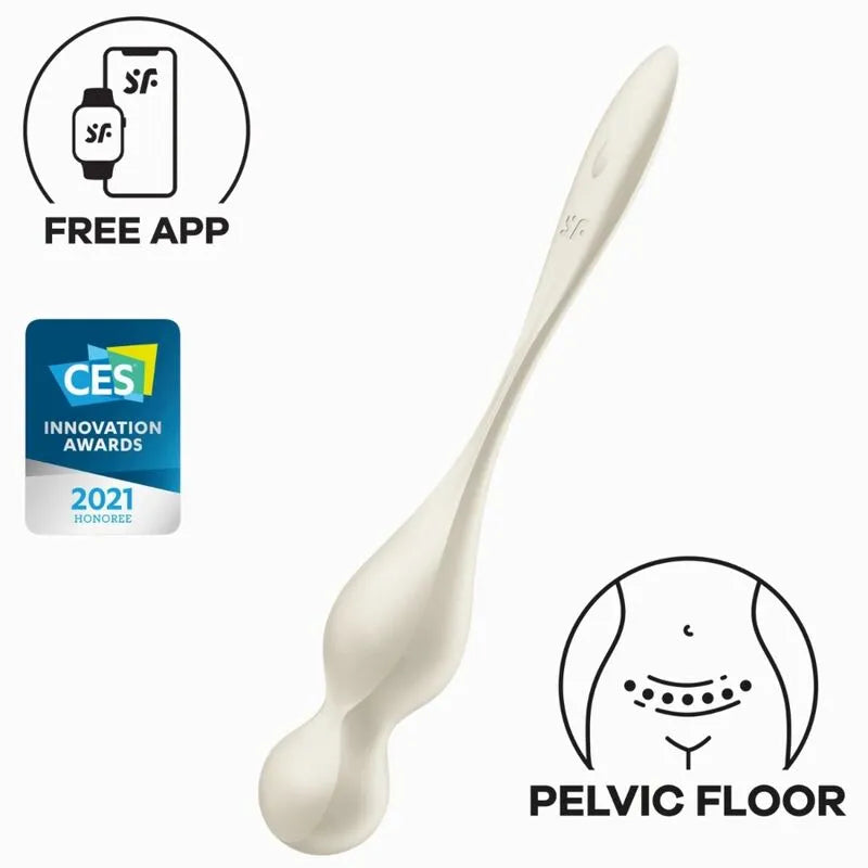 Boules Geisha Vibrantes Silicone Ergonomique Douceur Stimulation Plancher Pelvien Renforcement Point G Douze Programmes Personnalisable Application Connectée Étanche