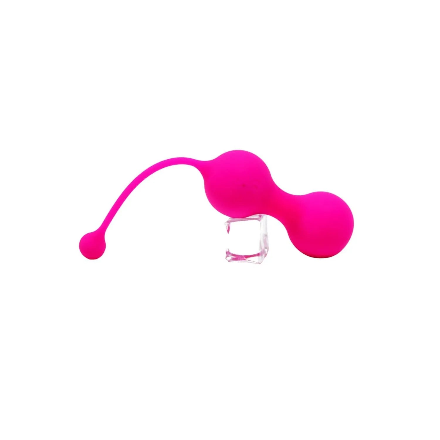 Boules de Geisha vibrantes roses en silicone avec télécommande, design ergonomique et lisse, pour renforcement périnéal.