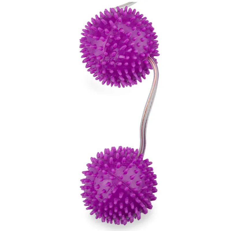 boules geisha violettes texturées débutantes renforcement musculaire poids roulants ficelle robuste retrait facile confort thermoplastique sécurité discrétion
