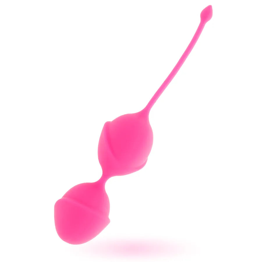 Boules Kegel roses en silicone médical, design ergonomique, pour tonification du plancher pelvien et prévention incontinence.