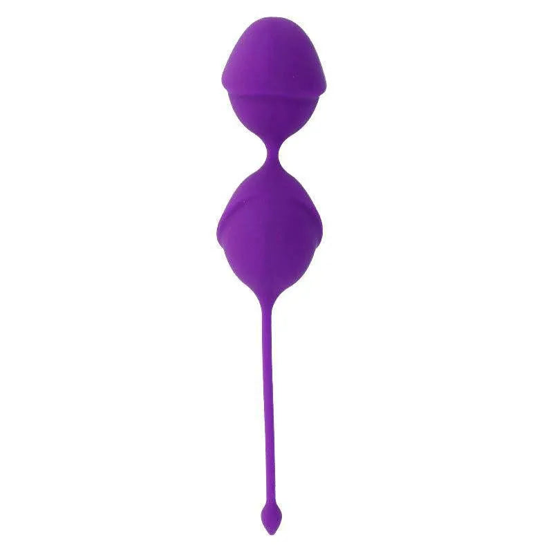 Boules Kegel violettes en silicone médical, forme ergonomique, pour tonus pelvien et prévention incontinence féminine.