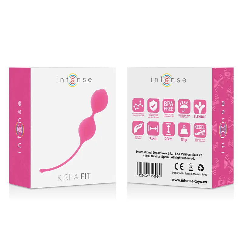 Boules Kegel roses en silicone médical, ergonomiques, avec boîte d'emballage, pour renforcement du plancher pelvien.