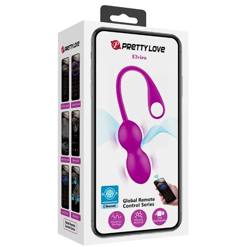 Boules Kegel violettes vibrantes connectées, silicone doux, télécommande, application mobile, étanches, rechargeables USB.