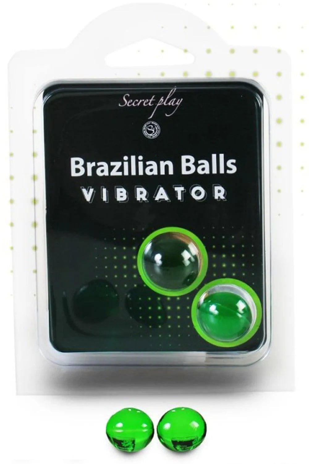 Boules de massage vertes vibrantes en emballage, effet chauffant et huile parfumée, relaxation intense.