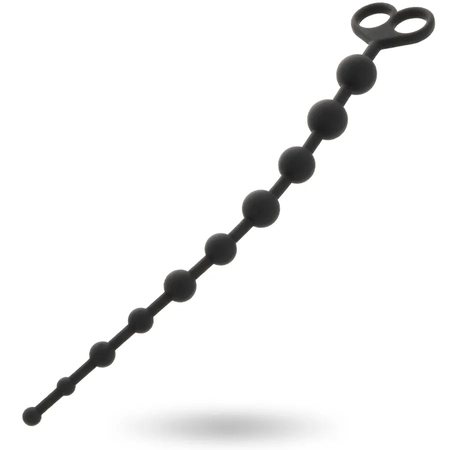 Boules anales noires en silicone hypoallergénique, ergonomiques, sans phtalates, pour novices et expérimentés.