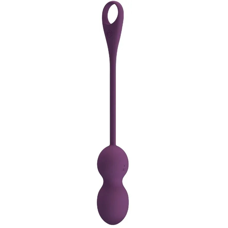 Boules Kegel vibrantes violettes en silicone, forme ergonomique, rechargeables, avec application mobile et étanches.