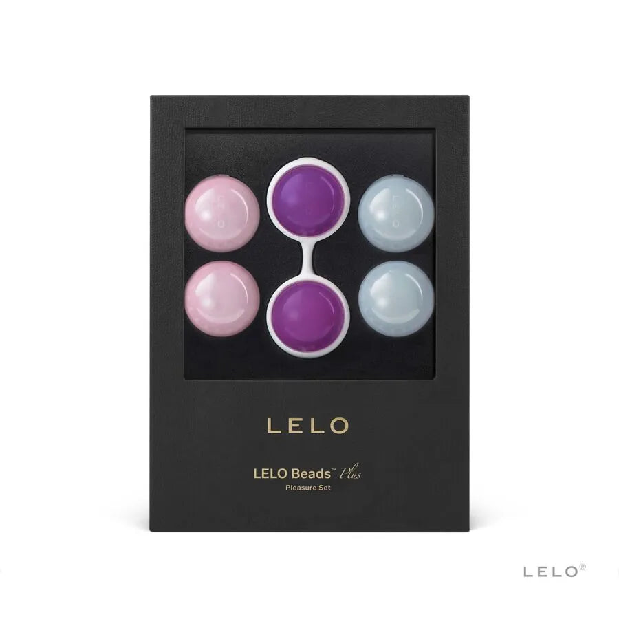 Boules vaginales LELO Beads Plus, sphères lestées multicolores en silicone dans un coffret noir élégant pour exercices Kegel.