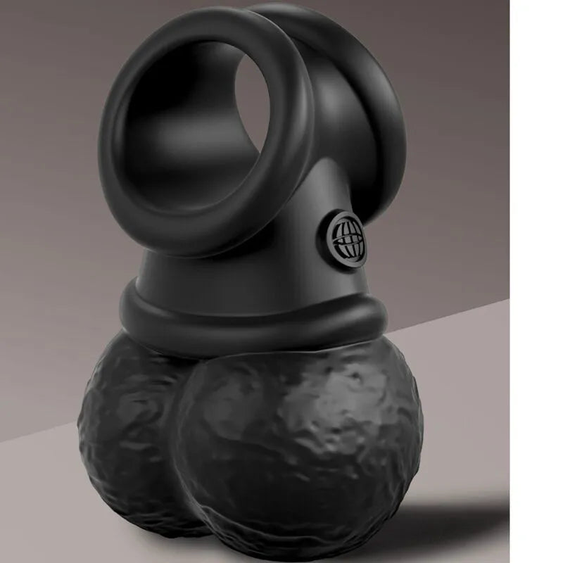 Boules vibrantes noires en silicone étanche, design ergonomique, télécommandées, rechargeables, pour stimulation intime.