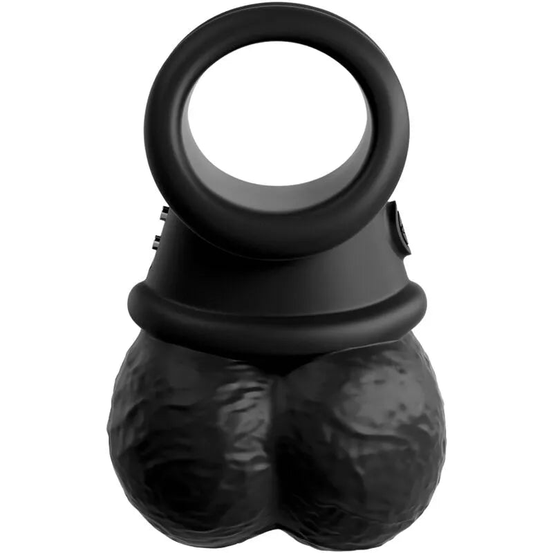 Boules vibrantes noires en silicone étanche, forme ergonomique, télécommande, double moteur, 10 modes, usage aquatique.