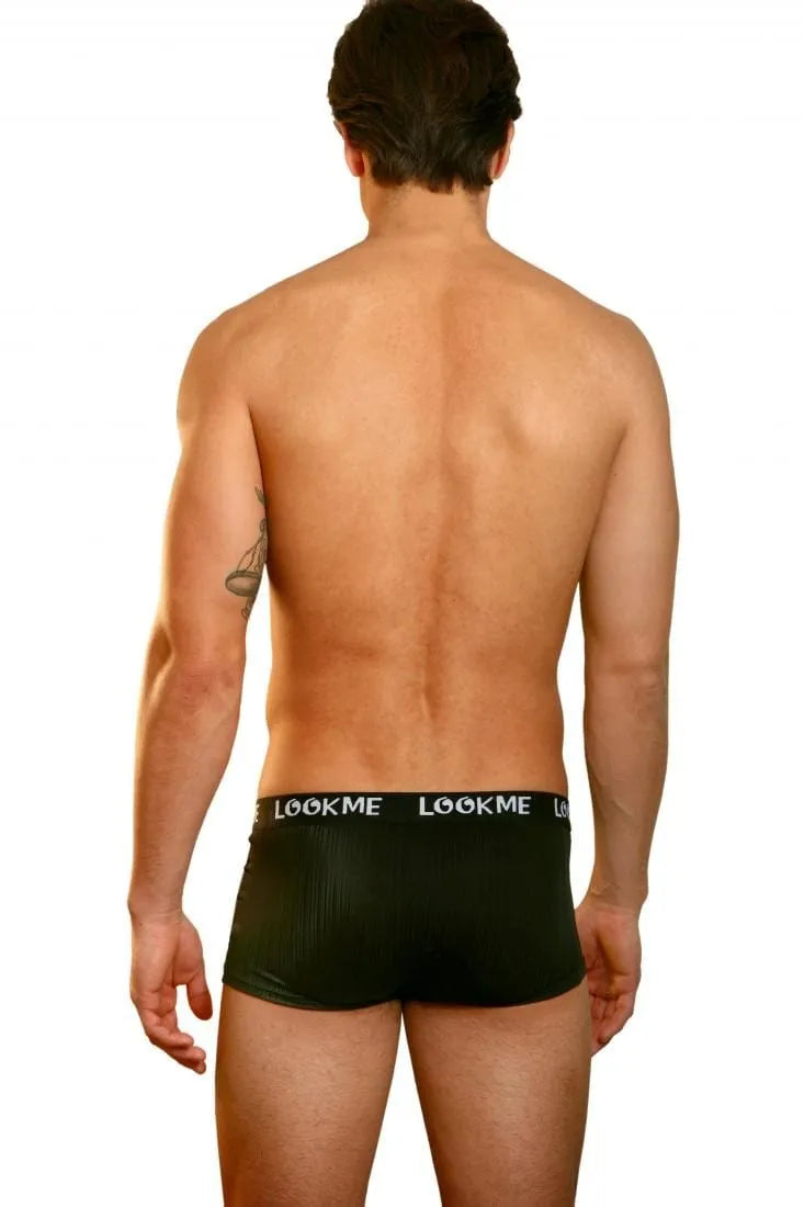 Boxer noir stretch homme, imprimé tête de tigre, ceinture élastique siglée, confort et style audacieux.