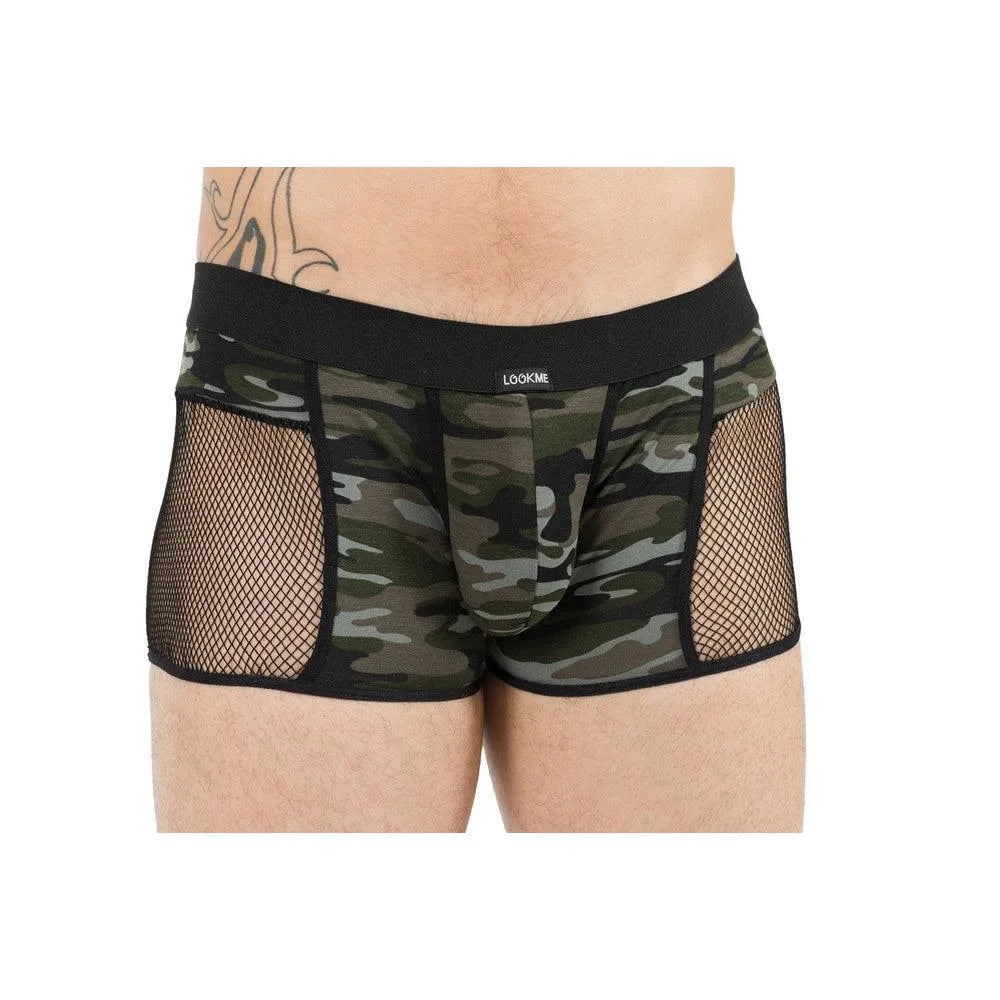 boxer homme imprimé jungle semi transparent sexy sauvage confortable durable extensible maintien polyamide elasthane