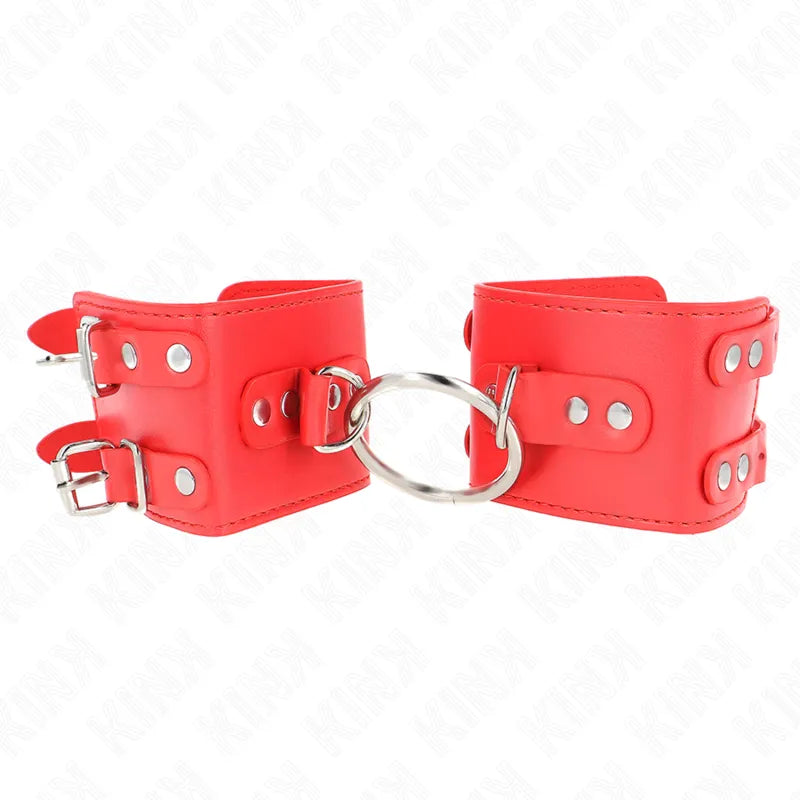 Bracelets BDSM confortables élégants cuir végétal rembourrés sécurisés boucles métalliques ergonomiques ajustables résistants légers coloris variés