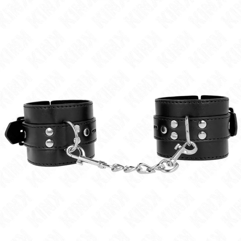 Bracelets BDSM confortables cuir véritable rembourrage intérieur boucles métalliques réglables anneaux D résistants élégants durables sécurisés ajustement personnalisé coloris variés