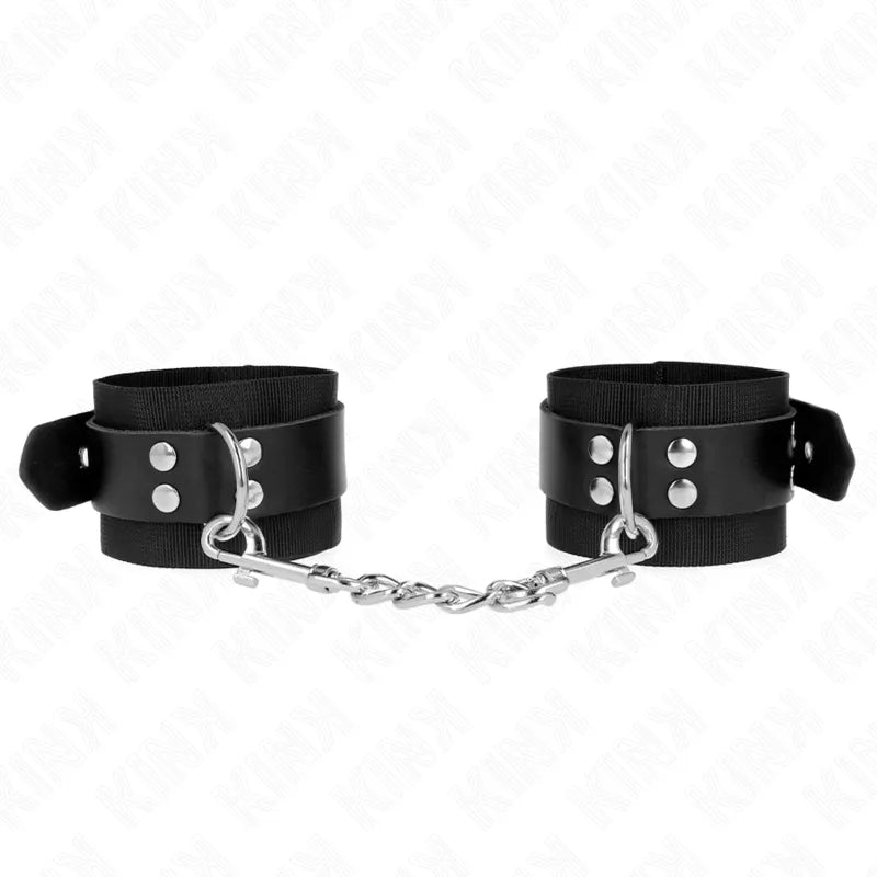 bracelet BDSM cuir végétalien éthique ajustable confortable rembourré résistant durable sophistiqué esthétique finition personnalisable sécurité sensuel