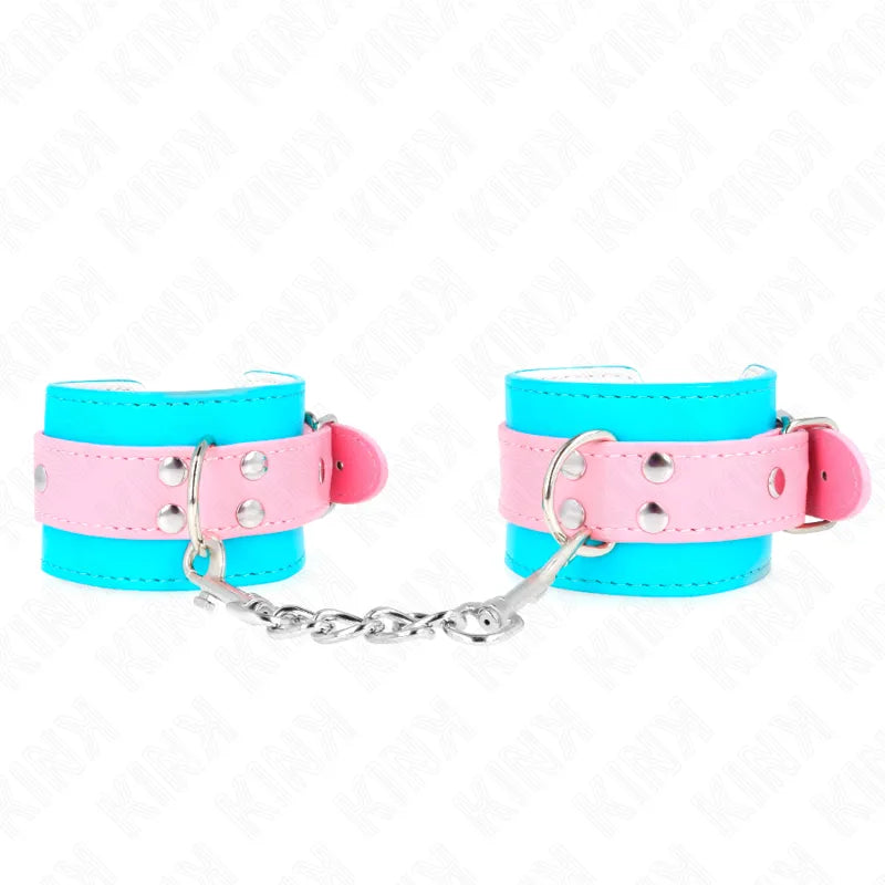 bracelets BDSM cuir véritable confort rembourré doublure douce ajustable sécurisé robuste résistant anneauxD coloris noir marron