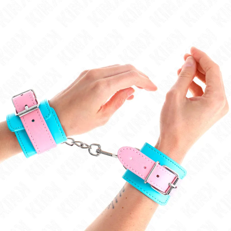 Bracelets BDSM cuir véritable noir marron, confort rembourré, ajustables, robustes, anneauxD, doublure douce.