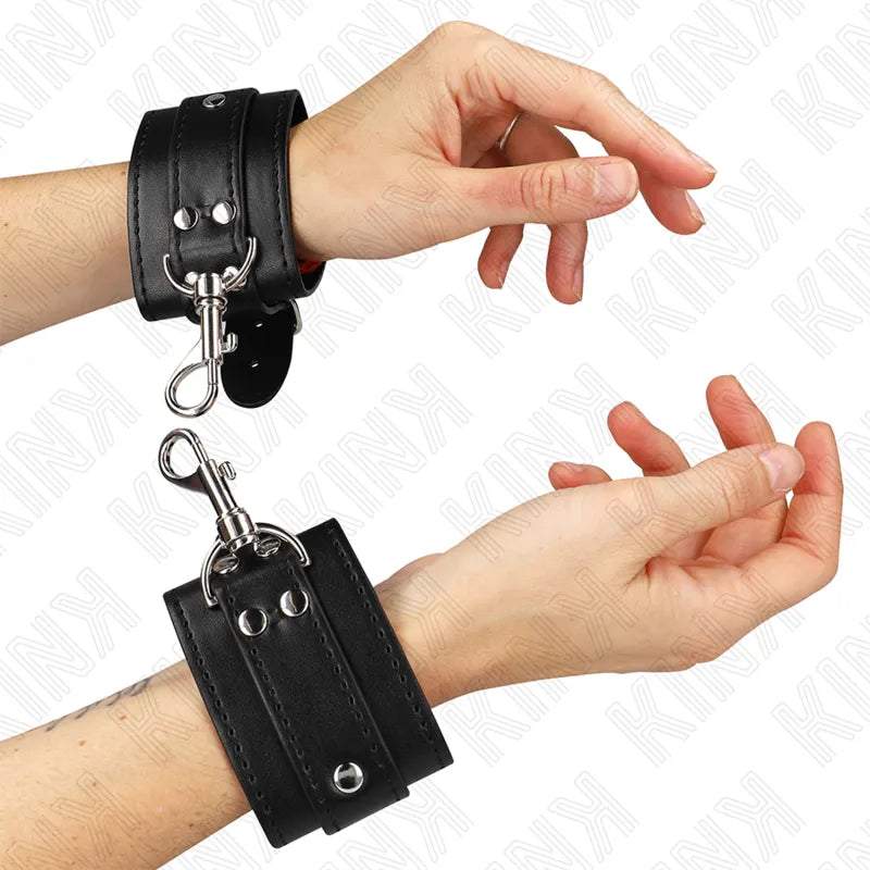 Bracelets BDSM cuir véritable qualité supérieure durables rembourrage intérieur confortable boucles métalliques robustes ajustement sécurisé styles variés couleurs audacieuses élégance