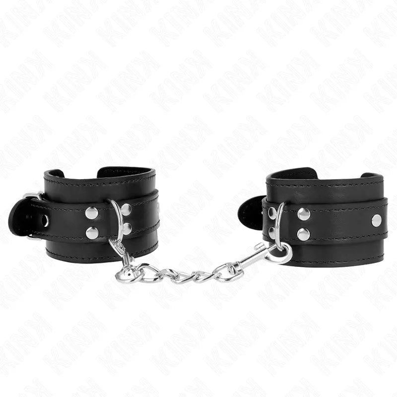 bracelets poignet BDSM cuir véritable noir rouge réglable rembourré confortable sécurisé durable élégant sophistiqué minimaliste décoratif clouté riveté ergonomique