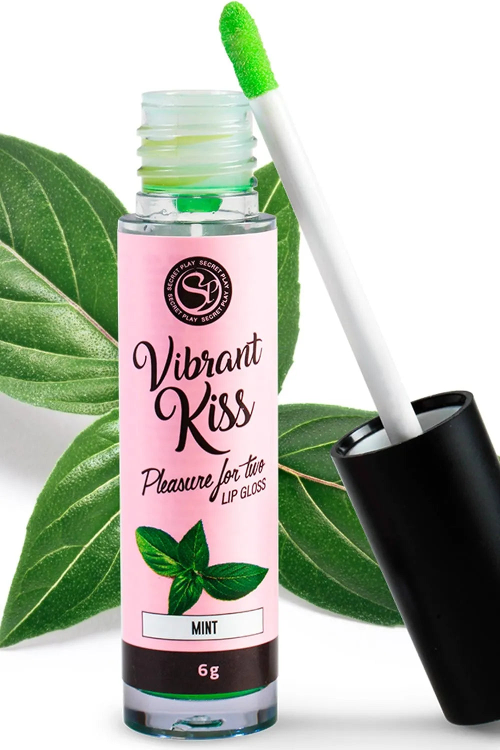 Brillant lèvres vibrant menthe rafraîchissant comestible compatible préservatifs jouets glycérine espagnol six grammes nomade portable baisers intensifs stimulation picotement sensibilité