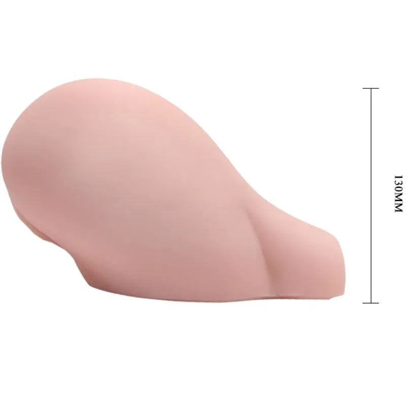 Buste masturbation silicone rose, double tunnels texturés, fesses vibrantes, télécommande, étanche, lubrifiant compatible.